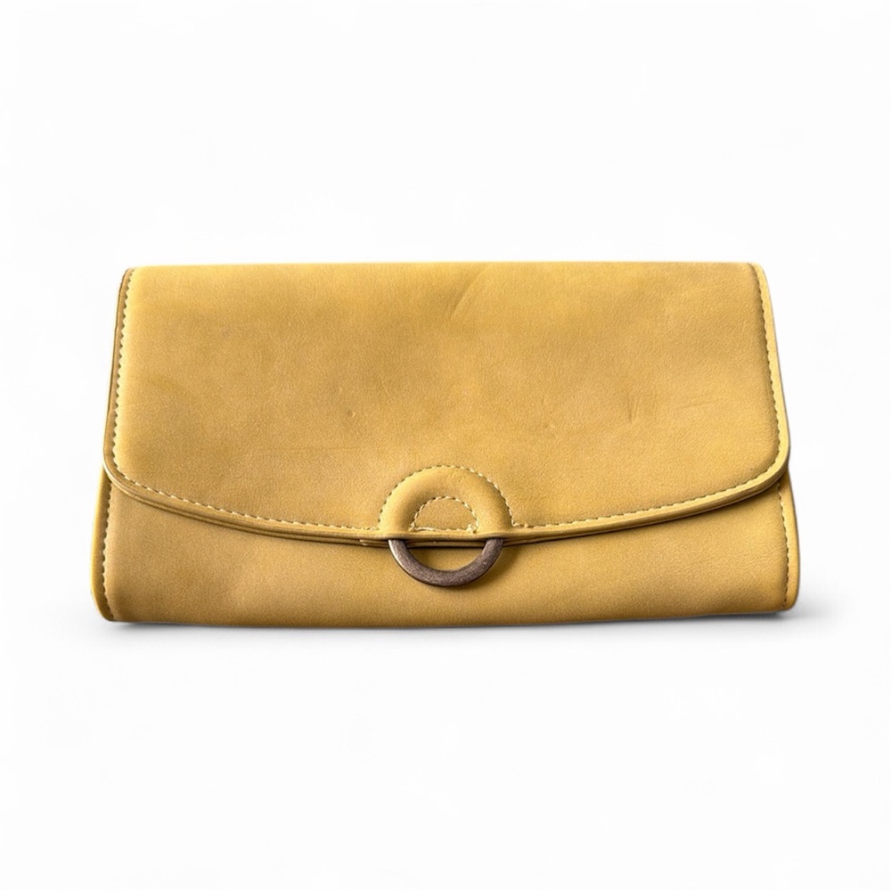 Mustard Yellow Crossbody Bag with Metal Ring Detail